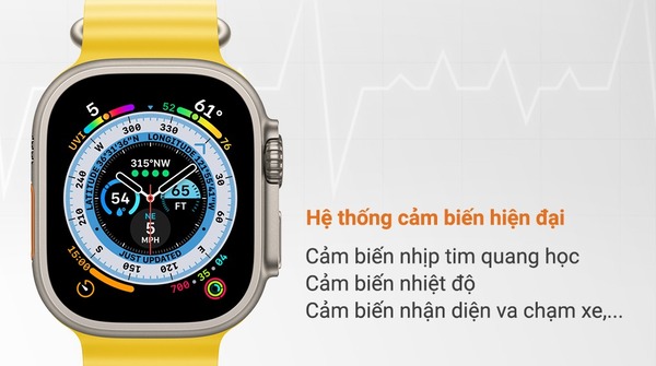 Nhiều tính năng chăm sóc sức khỏe được trang bị trên Apple Watch Ultra LTE 49mm Alpine Loop Size S  